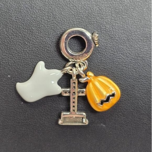 🎃 Spooky Halloween Charm with Pumpkin and Ghost (NWOT) - Picture 2 of 6